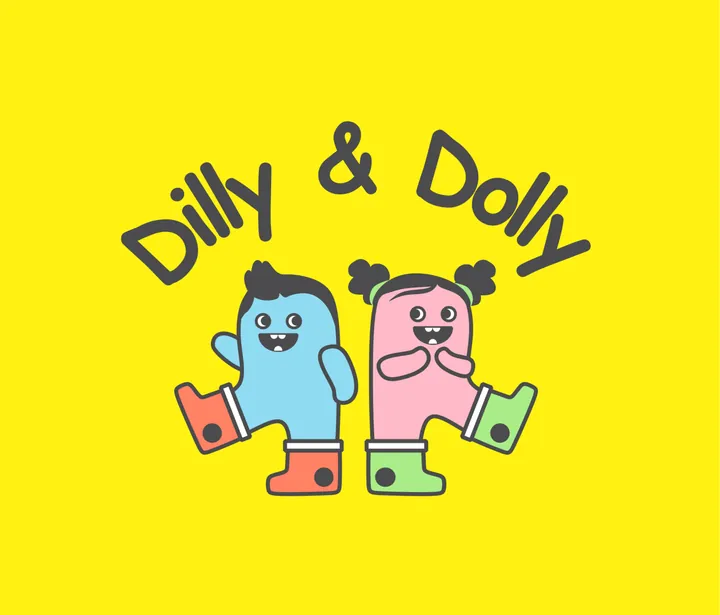 Dilly & Dolly character logo