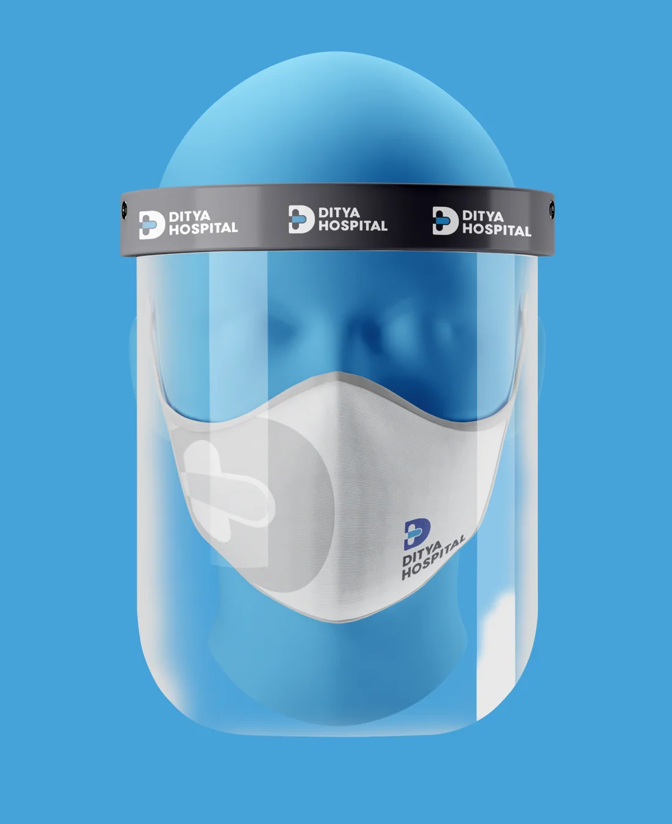 Branded face shield