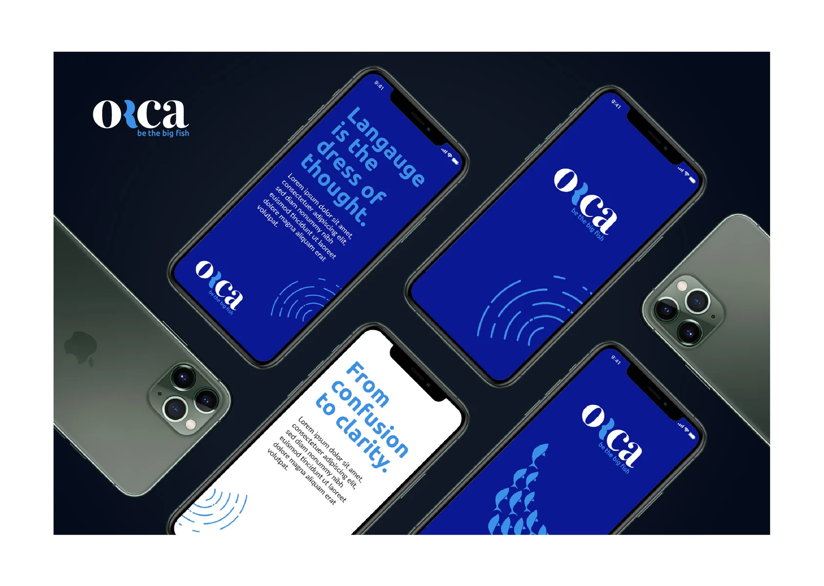 Mobile app screens