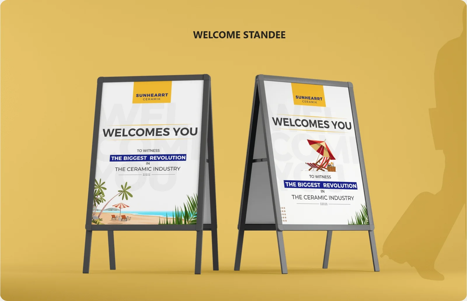 Welcome standees