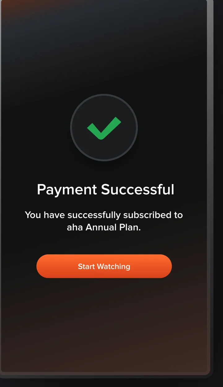 Payment successful