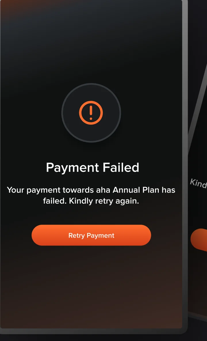 Payment failed