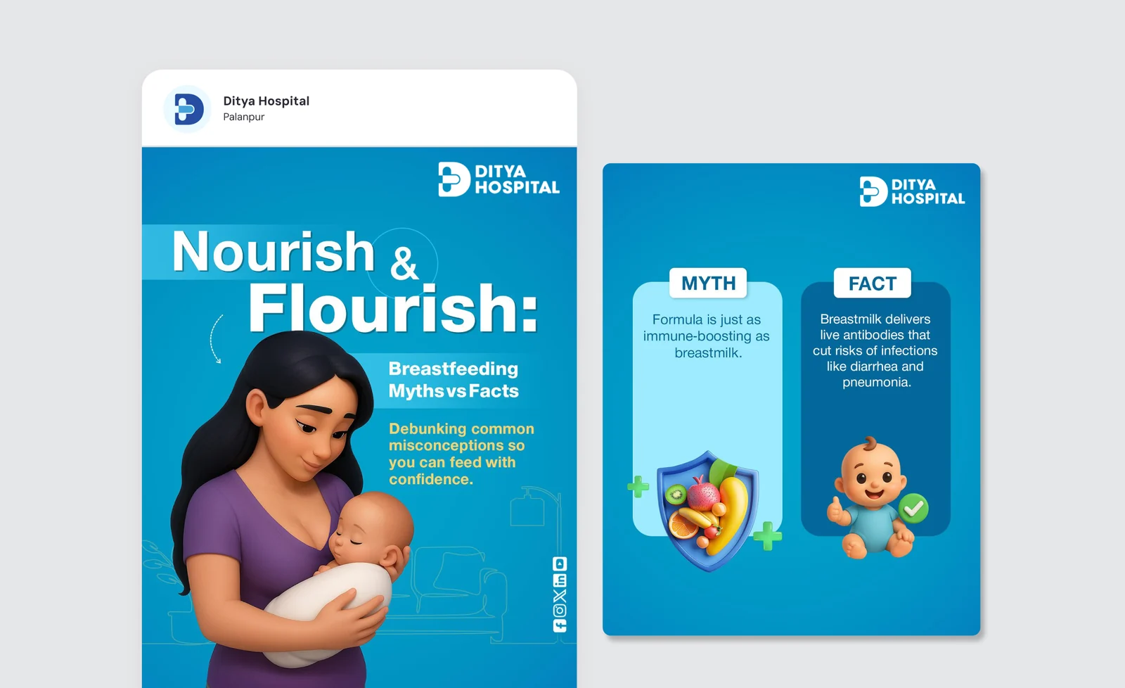 Ditya Hospital social media campaigns