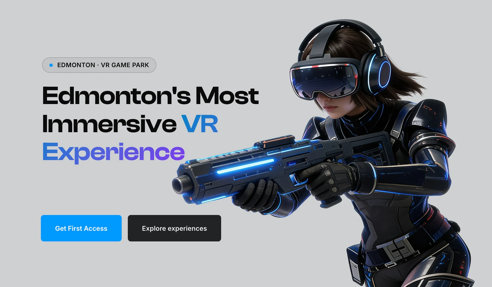Elyonexus VR Game Park website homepage
