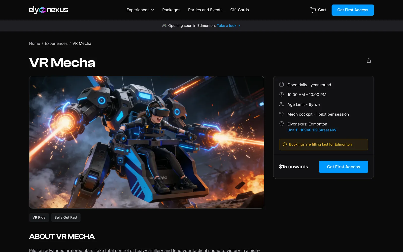 VR Mecha page