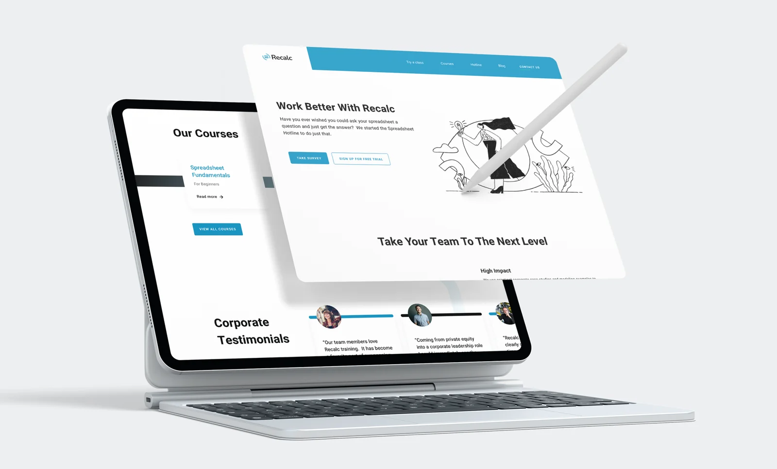 Recalc Academy website design