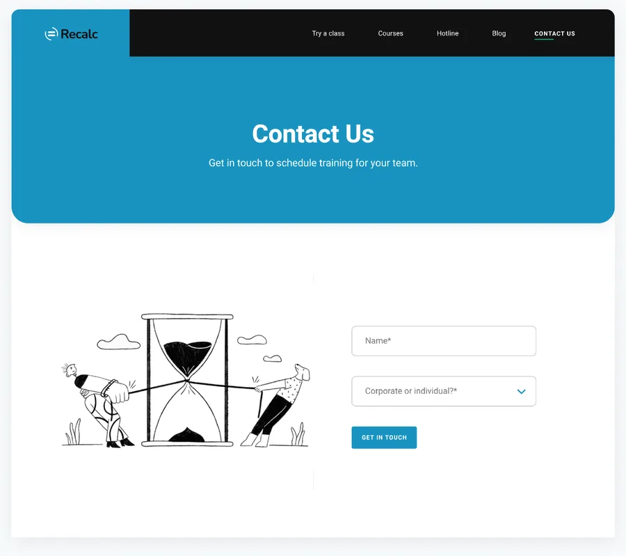 Contact page